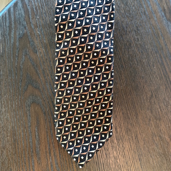 Canali 100% Silk Thick Geometric Tie Made in Italy - Picture 2 of 6